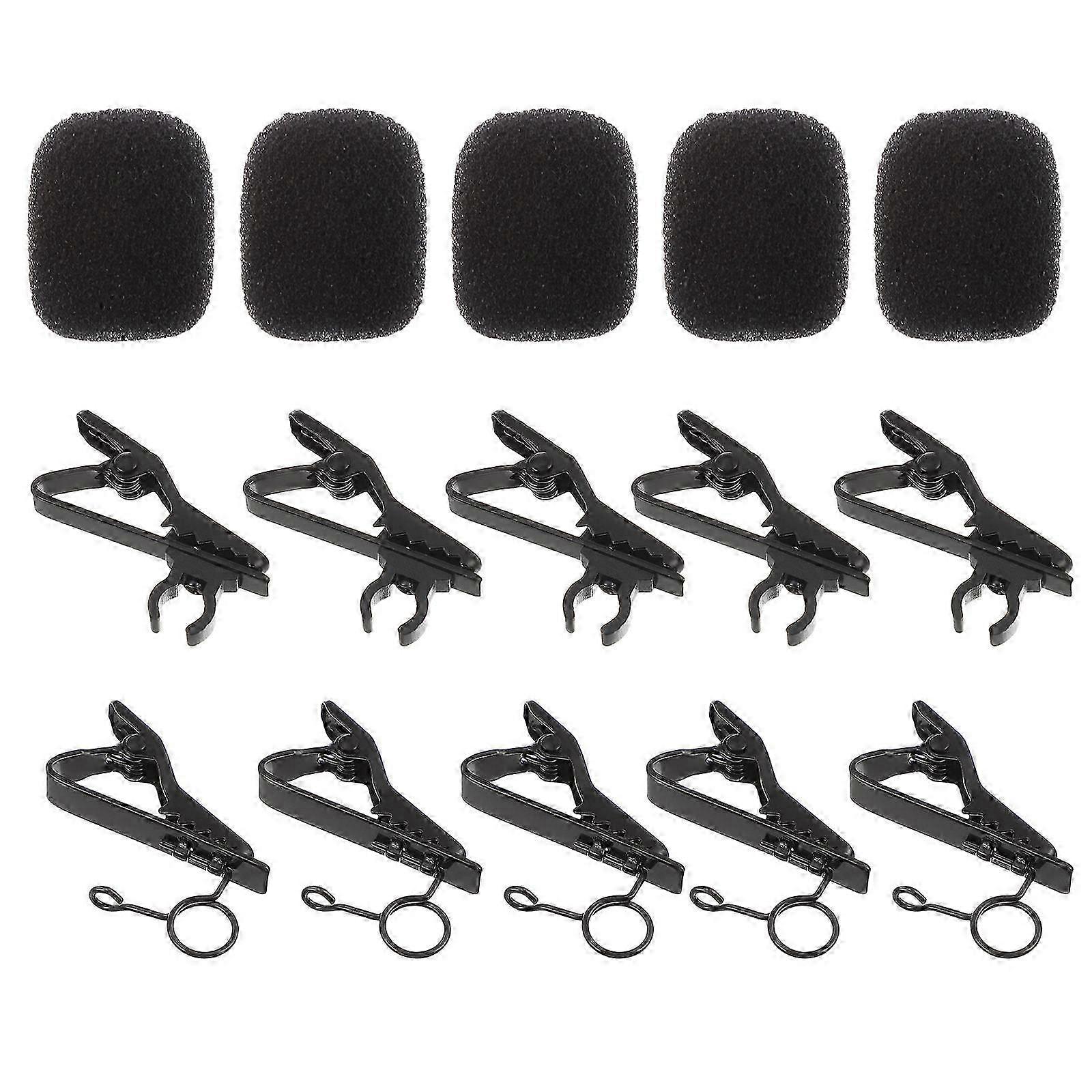 Mini Microphone Set with 18Pcs Tie Clips for Microphone Use