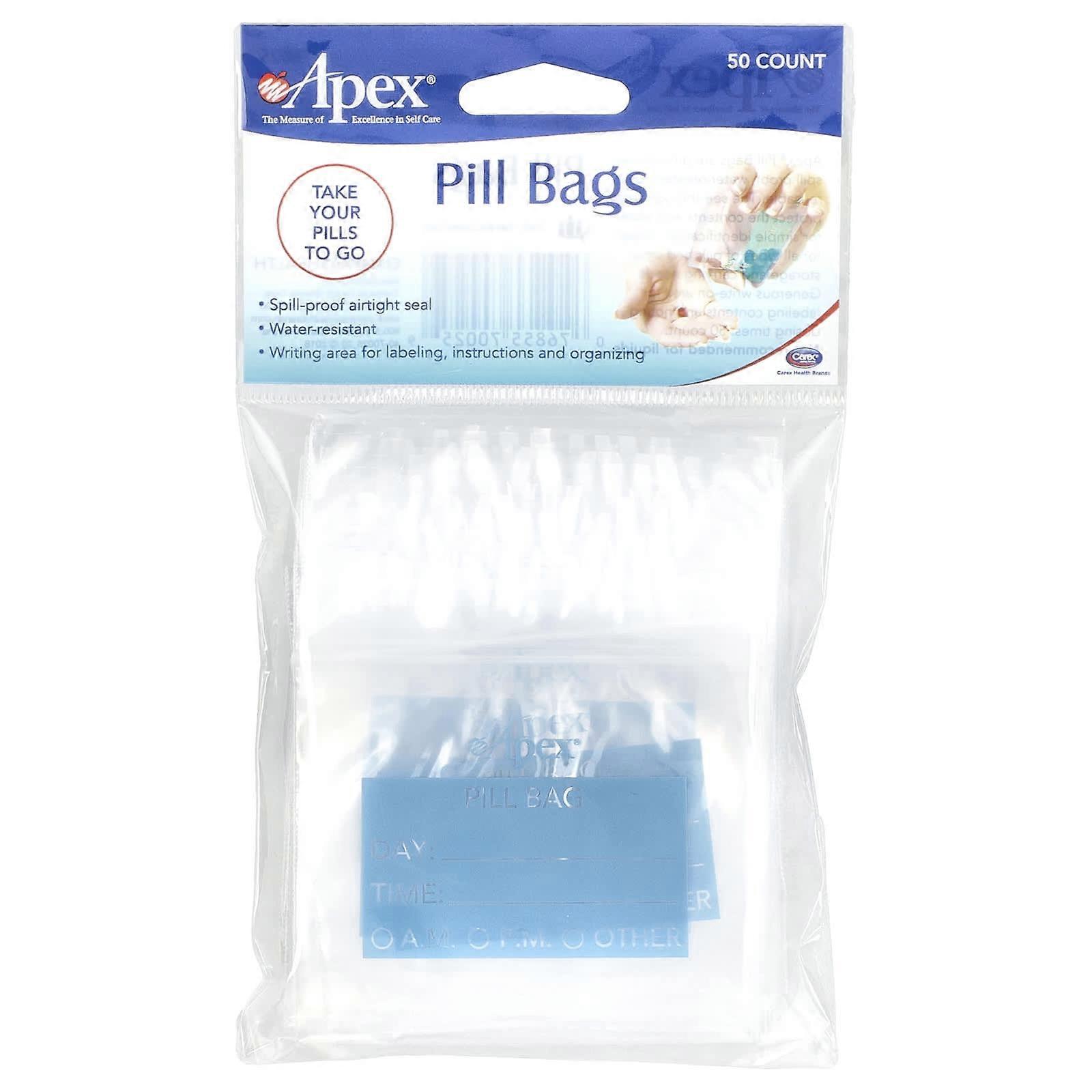 Apex, Pill Bags, 50 Count, 7-Pack