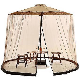 Outdoor Patio Umbrella Screen Mosquito Netting for Patio Porch - Water Pipe Mosquito Net for 7-11ft Umbrellas Patio Umbrella Mosquito Net Fit for 7-9 