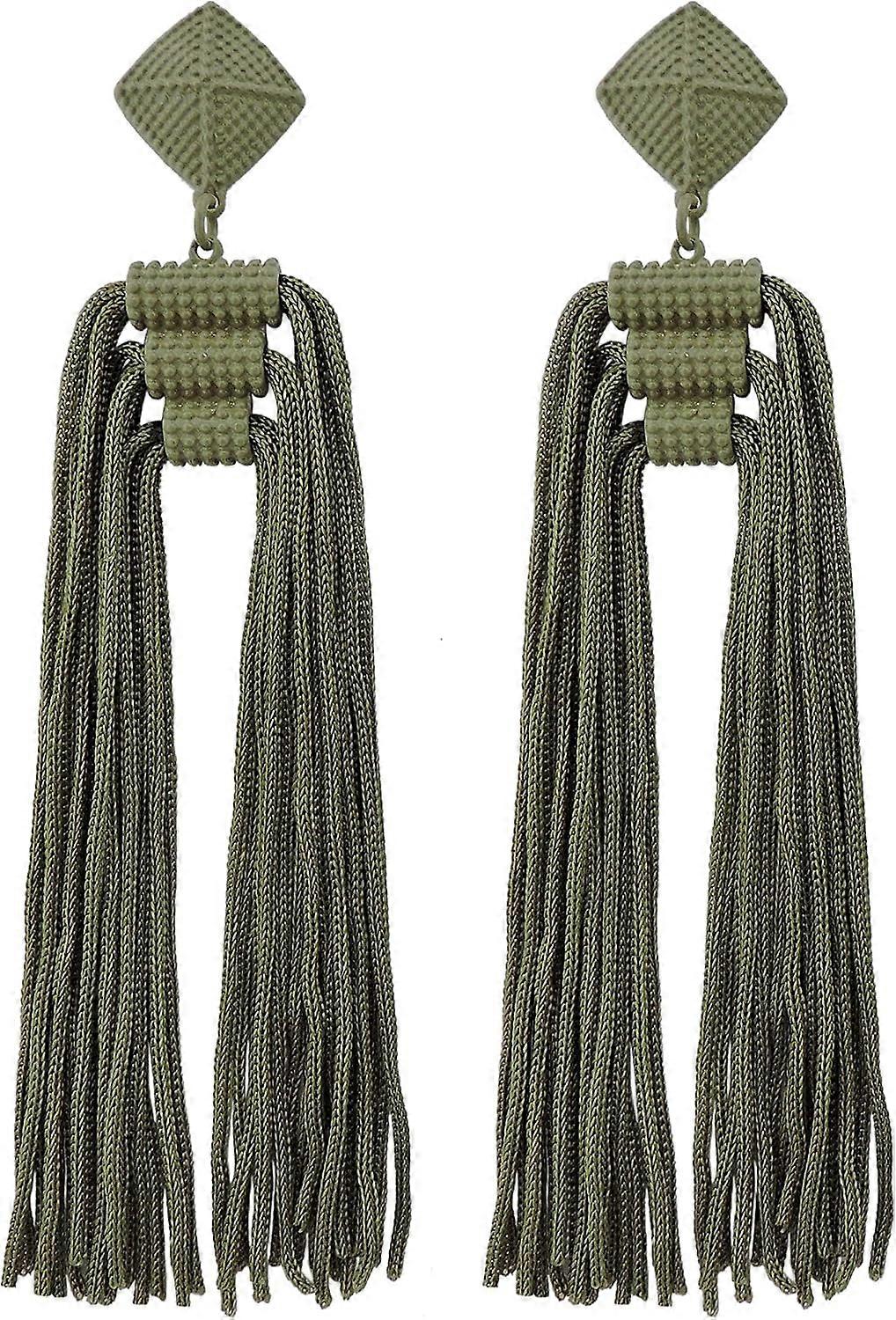 Statement Thread Tassels Dangle Drop Earrings for Women