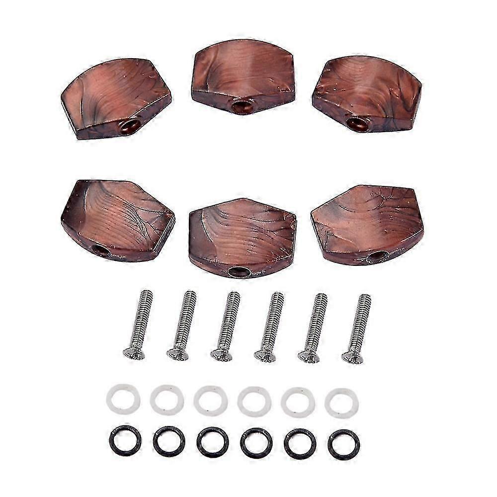 6 Pcs/set Guitar Tuning Peg Buttons Tuning Pegs Knobs Machine Heads Buttons Compatible Guitar