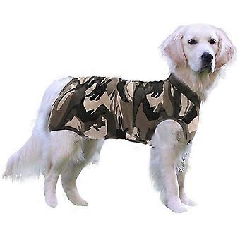 Dog Recovery Suit Cats Bodysuits For Abdominal Wounds Recovery Shirt For Male Female Pet Surgical Snugly-Camouflage L