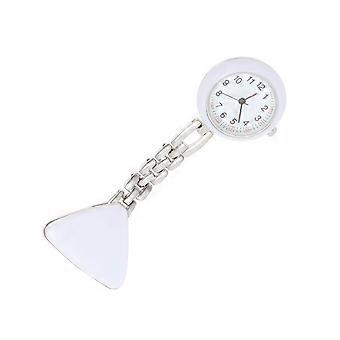 1pc Nurse Supe Reloj de Enfermera Médica Triángulo de Moda Reloj Colgante de Mesa de Enfermera Médica Reloj de Bolsillo Retro Reloj de Regalo (Blanco)