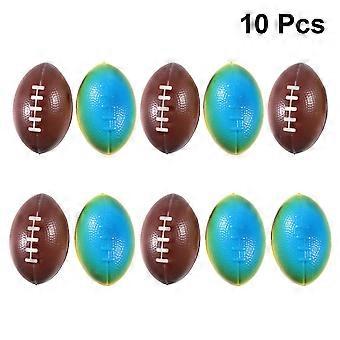 Rugby Shaped Elastic Balls for Playing 10Pcs PU Sponge Squeeze Toys