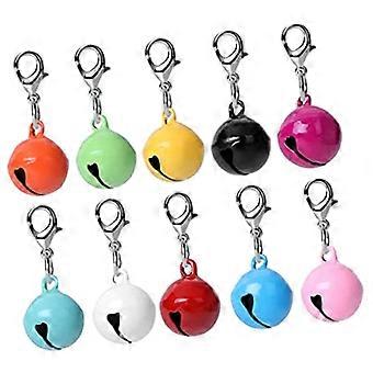 Assorted Color Pet Collar Bells for Decoration Metal 10Pcs Pet Collar Accessories