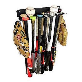 Heavy Duty Wall Mounted Sports Equipment Storage Rack for Bats, Gloves and Gym Gear
