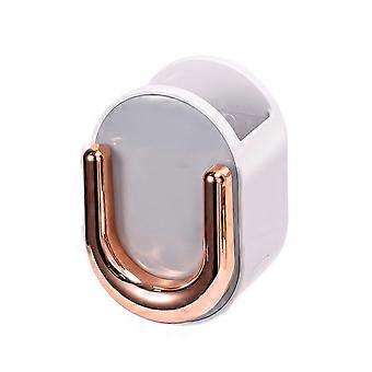 Foldable Wall Mounted Hair Dryer Holder with Adhesive SpaceSaving Bathroom Organizer Shelf