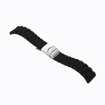 22 Mm Black Silicone Watch Band Strap Silicone Watch Strap 22mm 22mm Silicone Watch Band Waterproof Watch Band