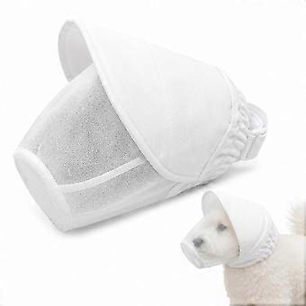 Adjustable Pet Muzzle Hood for Dogs Cats, Protective Head Cone for Wound Healing, Anti-Lick Bite, Walking Grooming & Anti-Scavenging