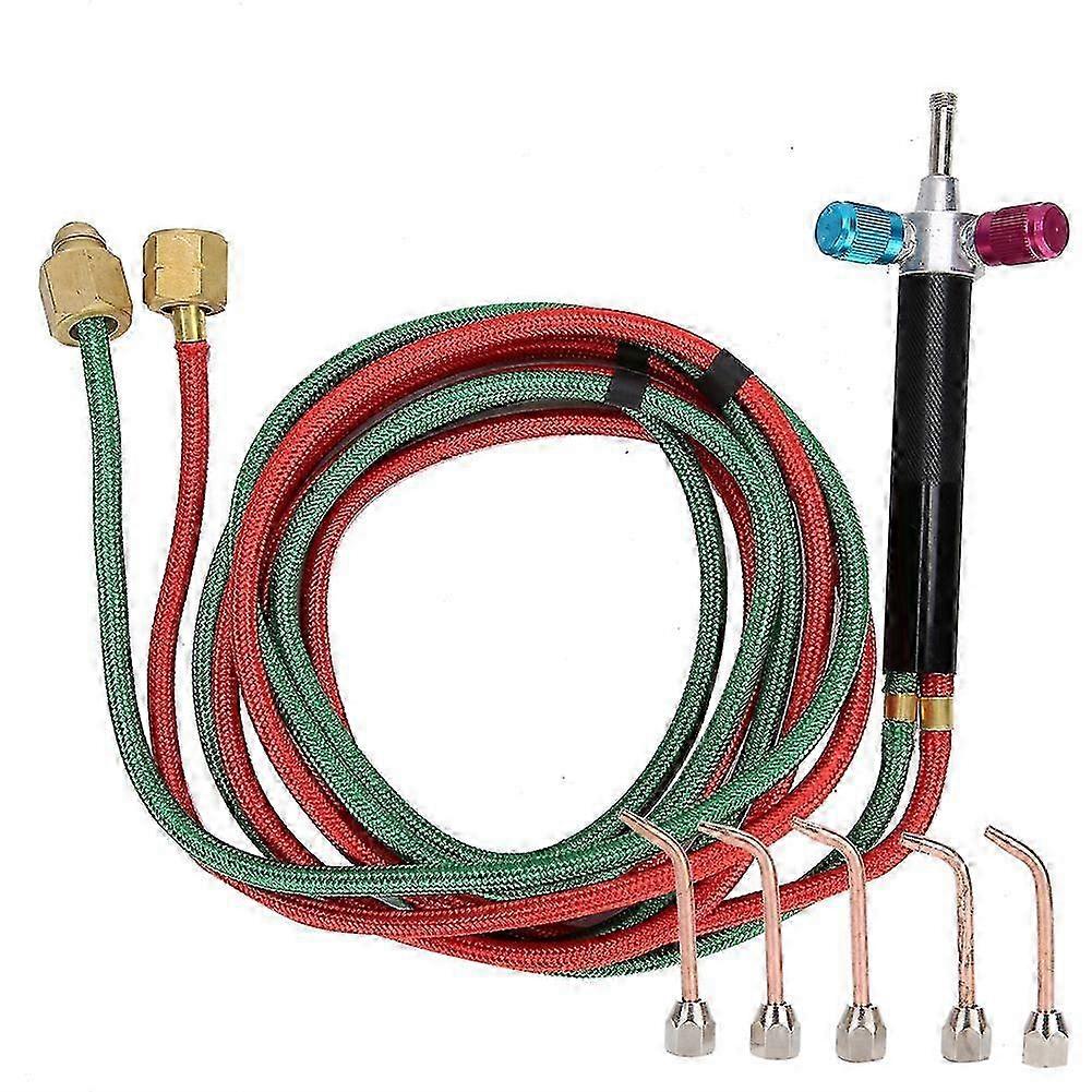 Oxygen Gas Torch Welding Soldering Gun with 5Pcs Replaceable Tips compatible with Jewelry Processing (S)