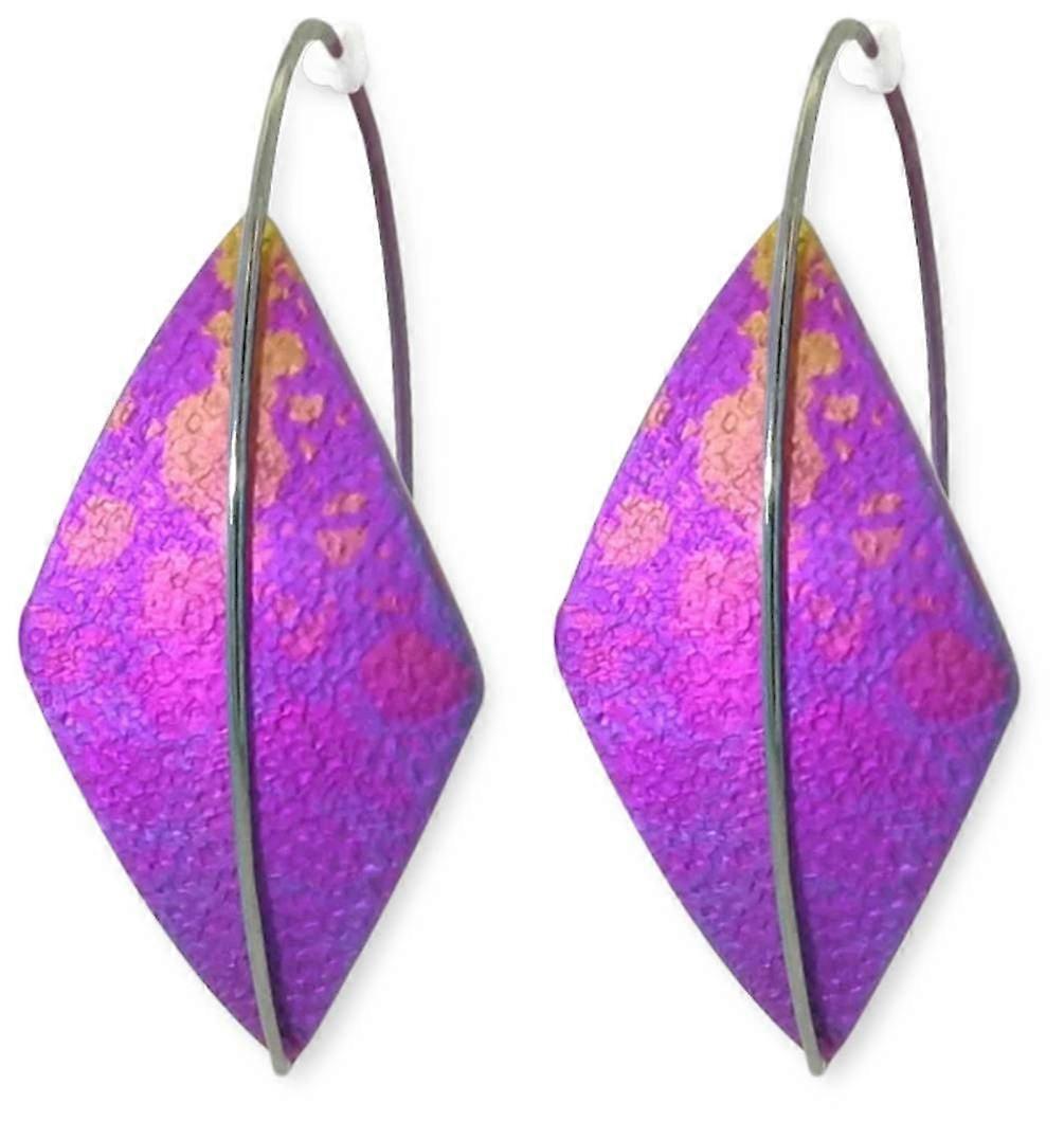 Ti2 Titanium Kite Drops Earrings - Pink