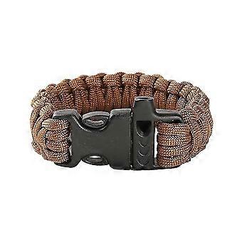 23cm Seven Core Paracord Plaited Rope with Whistle Outdoor Emergency Escape Tool