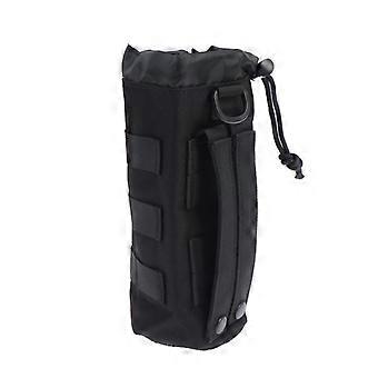 Tactische draagtas met trekkoord, draagbare nylon waterfleshouder voor wandelen, kamperen, klimmen en andere buitensporten.