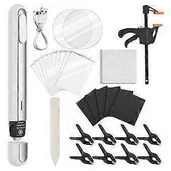 Kartenglättungsset, Sportkartenreparatur, Pflege- und Reinigungswerkzeuge, Thermostift, Acrylplatten