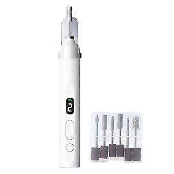 Electric Nail Drill Pen - Adjustable Speed, LED Light and UV Gel Curing for Manicures