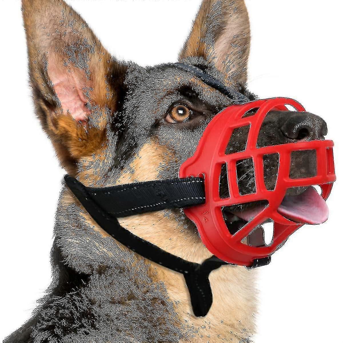 Dog Muzzle, Silicone Basket Muzzle For Small Medium Large Dogs, Soft Cage Muzzle Prevent Biting Chewing, Allow Drinking Panting