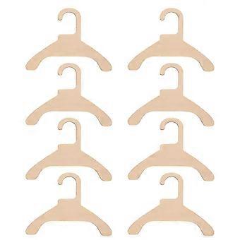 Houten kledinghangers voor huisdieren, beige, 10 stuks, voor honden- en kattenkleding, stevige organizer, ideaal voor in de kast, binnen, op reis, 16x11,5x0,2 cm