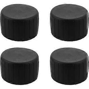 4pcs Tube End Caps for Fitness Equipment 2.4 Inch Black