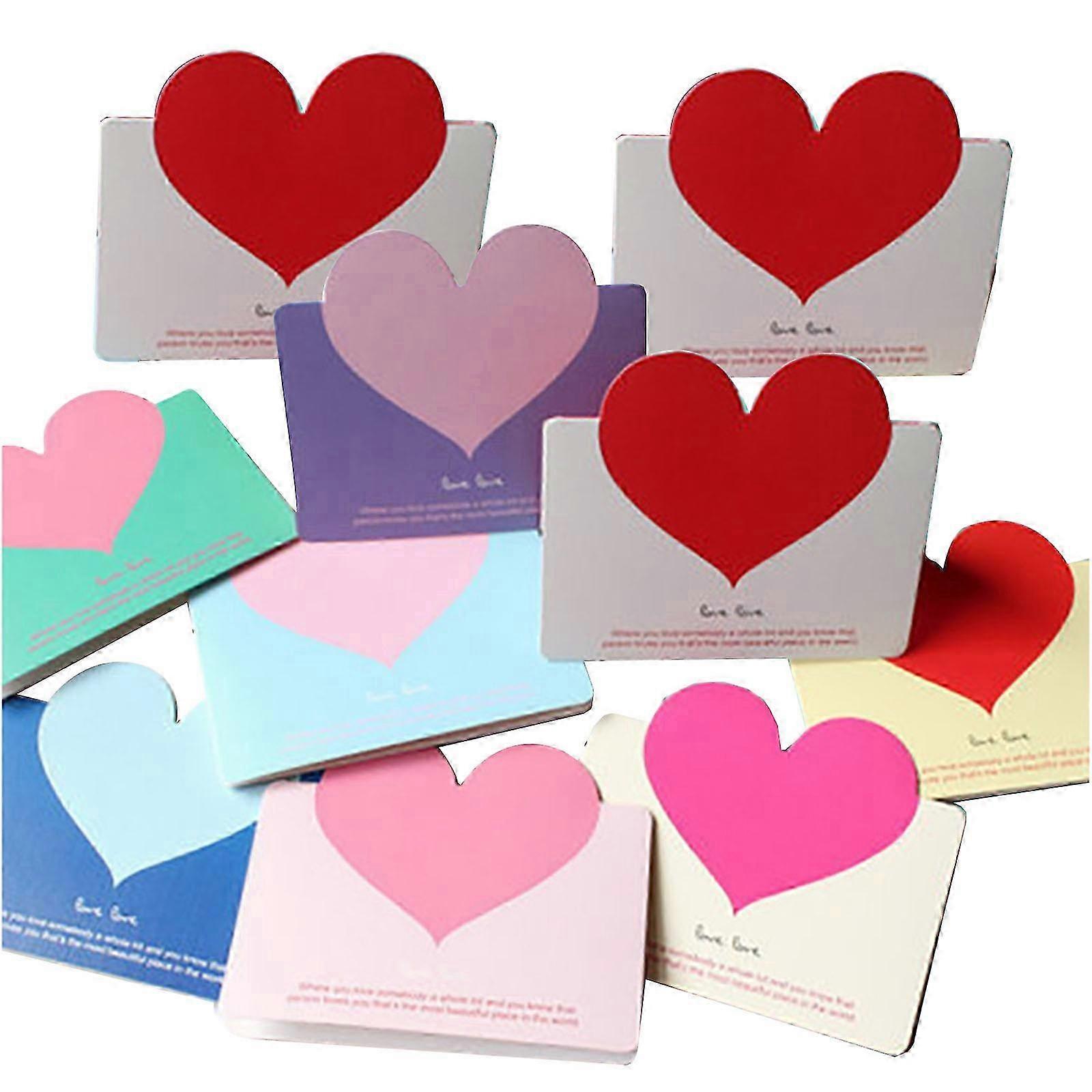 10pc Compact Heart Greeting Cards with Envelopes