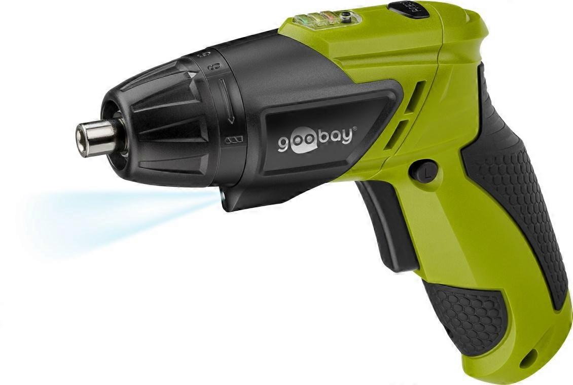 Mini battery-powered screwdriver 3.6 V with LED light