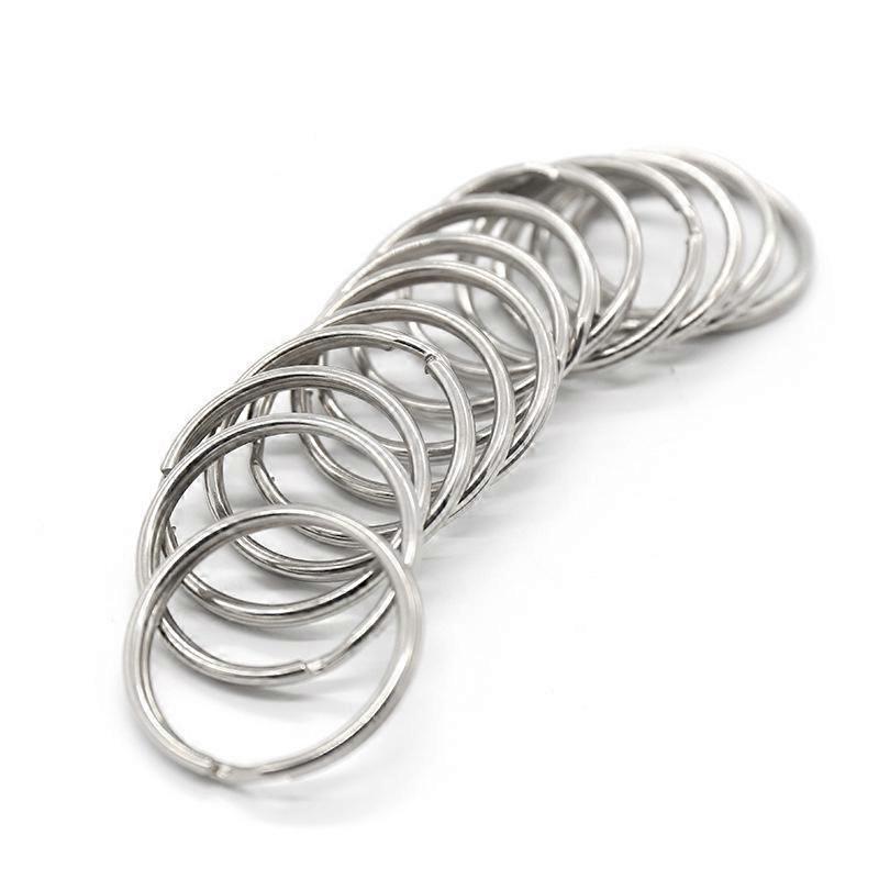 10 Pcs Key Rings Chains Split Ring Hoop Metal Loop Accessory 25mm
