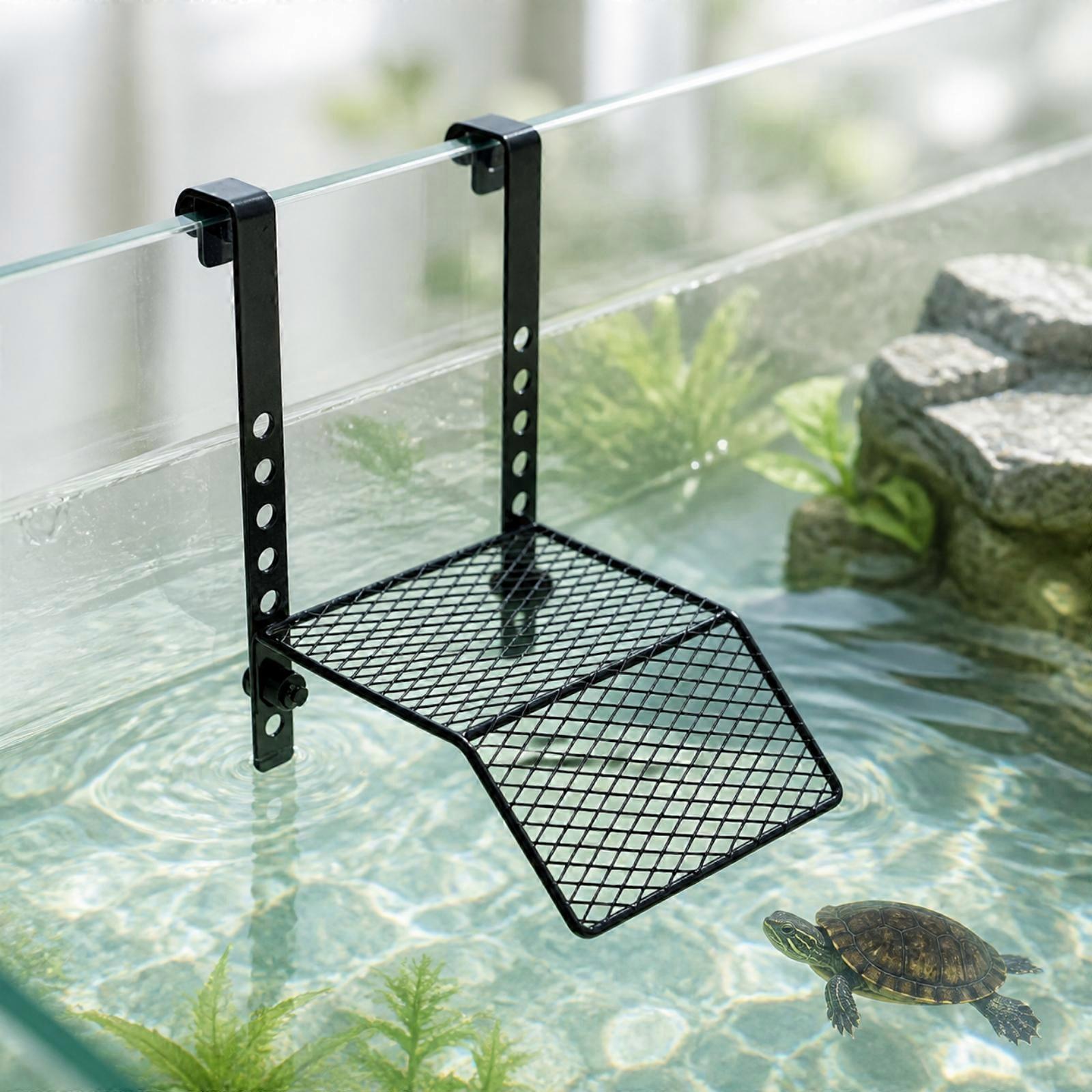 Aluminum Alloy Turtle Basking Base with Hooks Elevated Hanging Turtle Basking