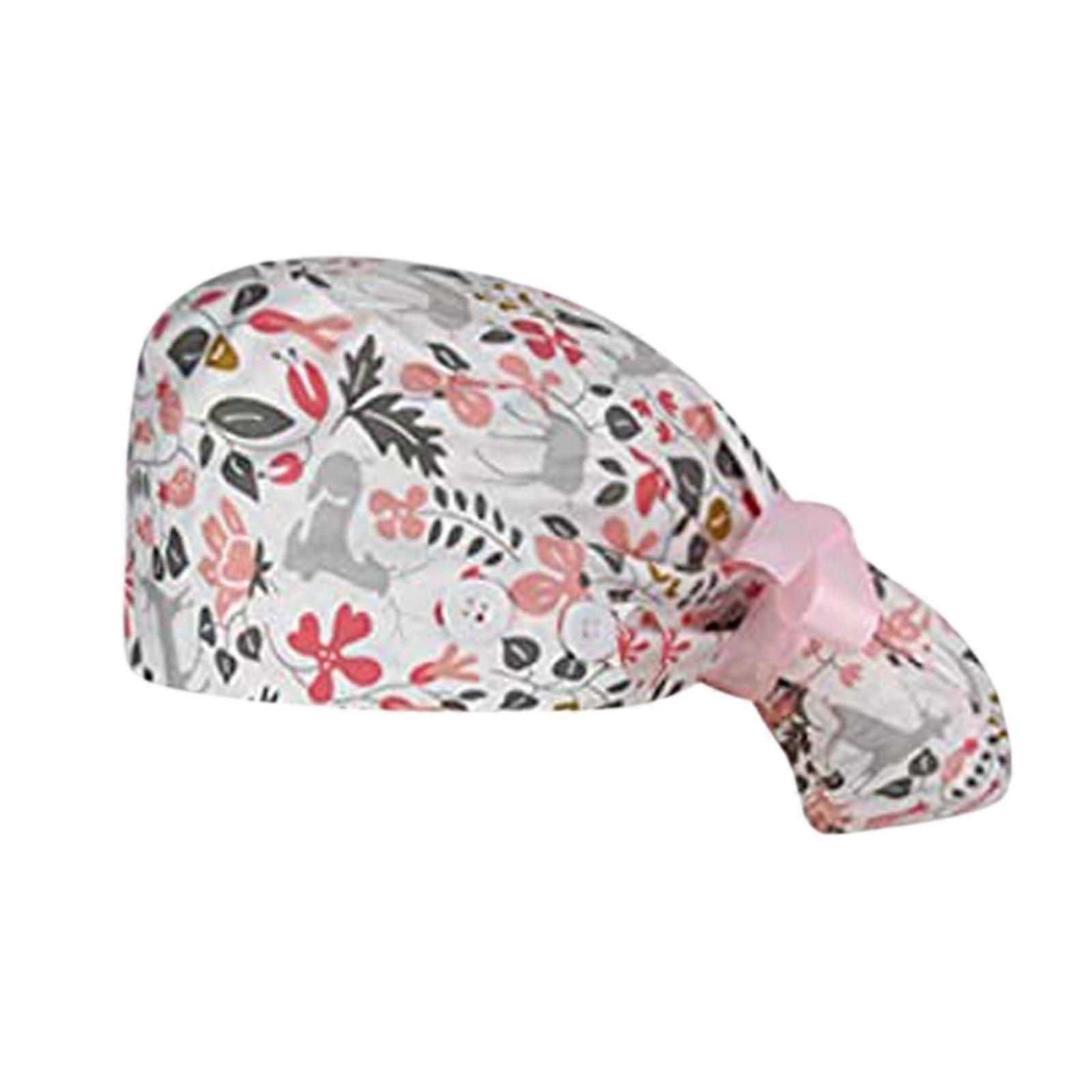 Sweatband Bouffant Cap With Side Buttons