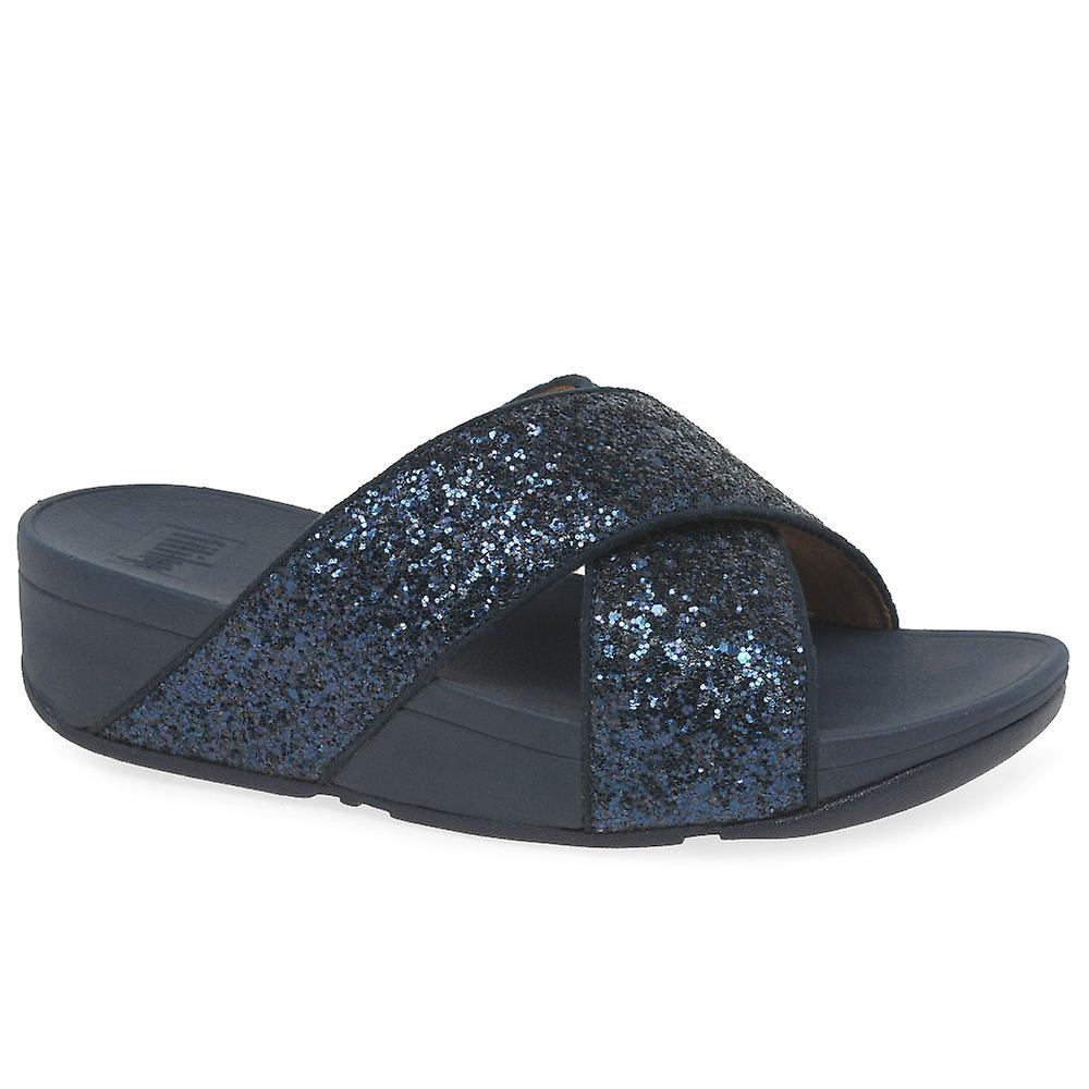 FitFlop™ Lulu Glitter Slide Womens Wedge Heel Sandals