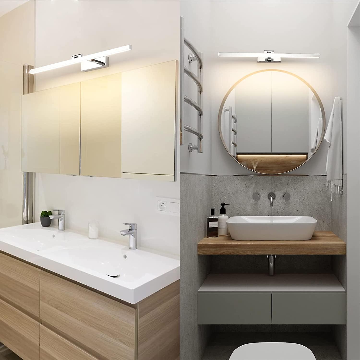 LED mirror light bathroom, 18W IP44 waterproof 180 rotation bathroom ...