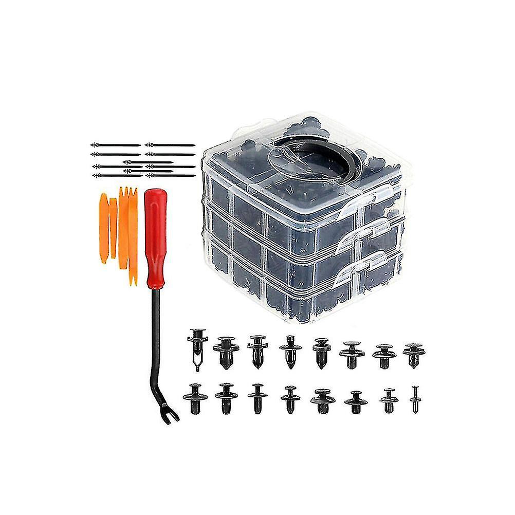 1 Set/635 Pcs Car Rivet Fastener Retainer Push Pin Body Bumper Rivet Trim Moulding Retainer Clip Accessories Kit With