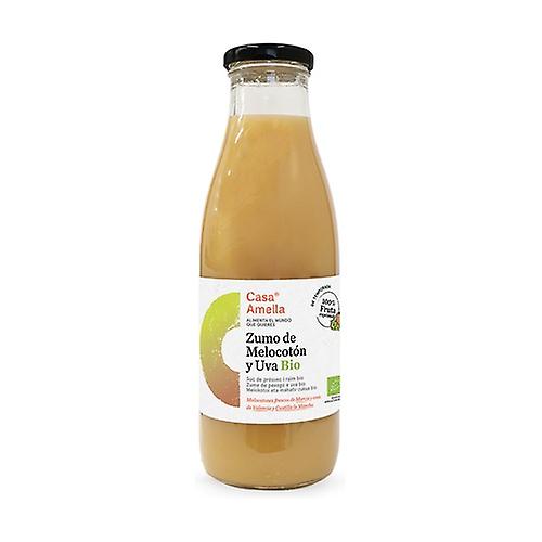 Organic peach and grape juice without sugar 750 ml (Peach - Grape)