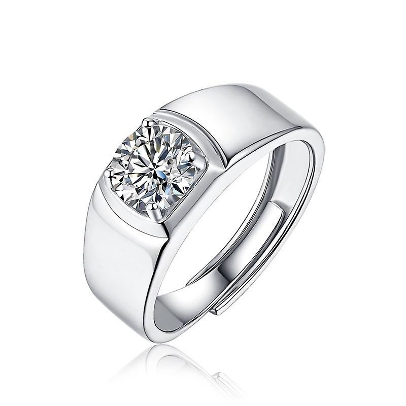 S925 Silver Moissanite Ring For Boys