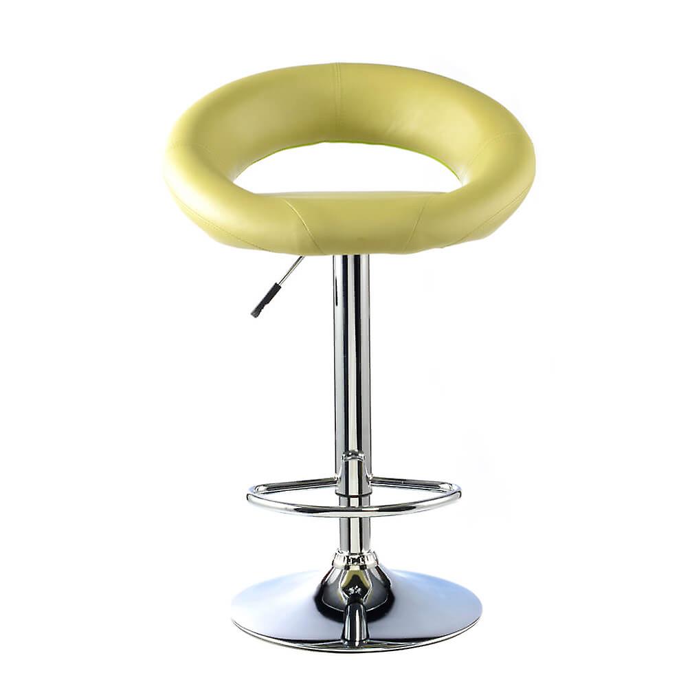 Furrai Bar Stool PU Chrome & Lime (2s)
