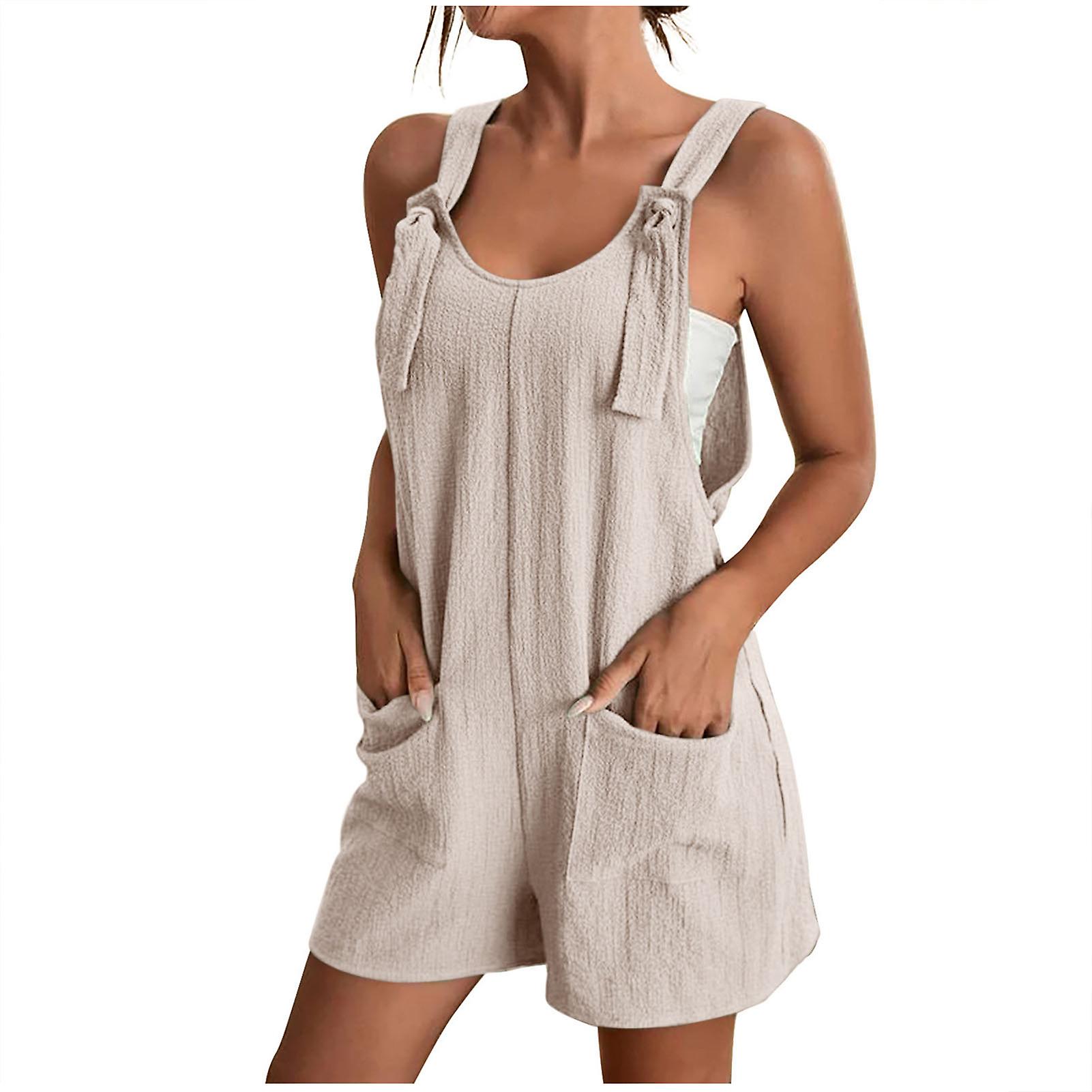 Women's Wide-leg Shorts Jumpsuit Comfortable Wear Solid Color Cool Shorts Suitable For Girl Woman Lover Mother
