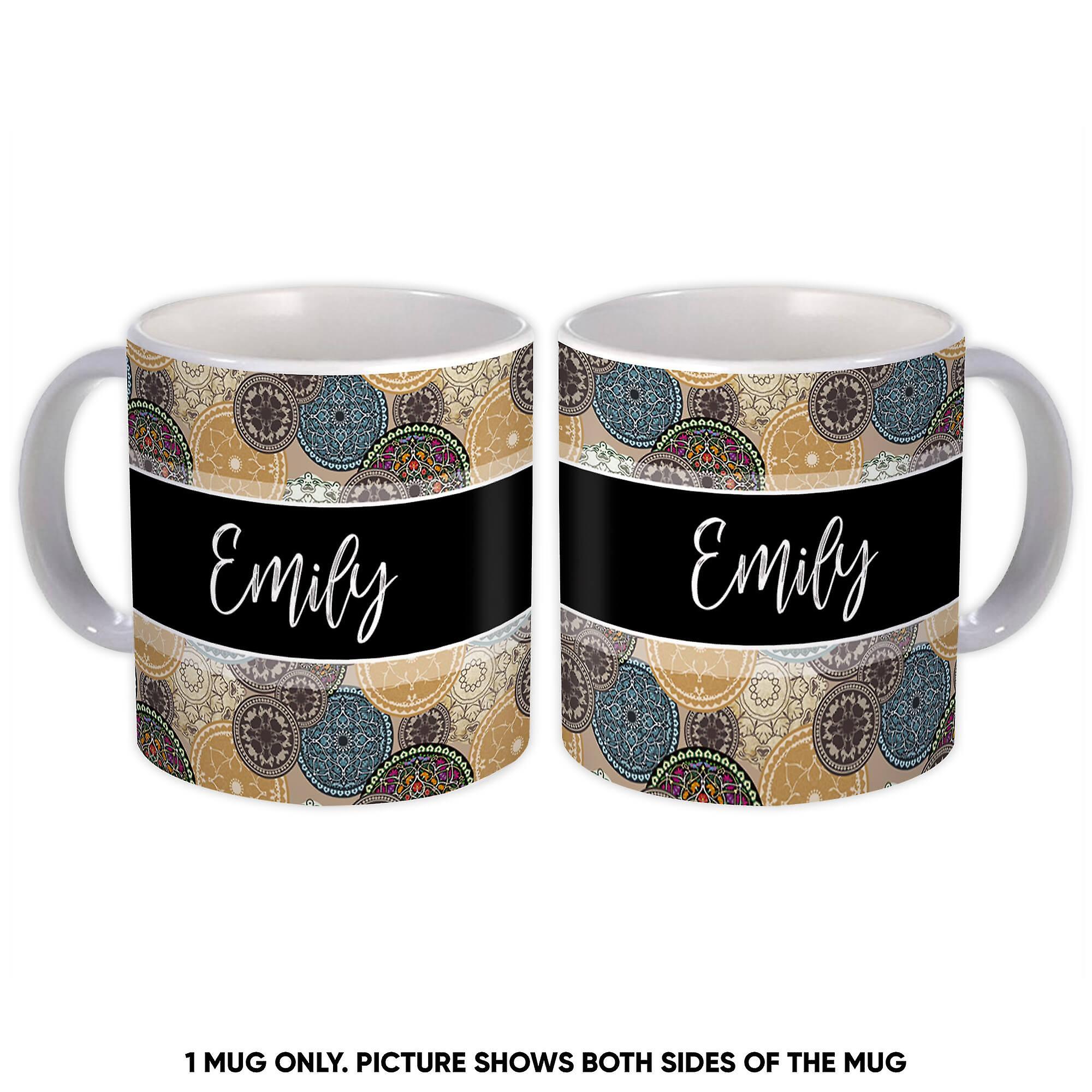 Gift Mug: Graphic Mandalas Pattern Tile