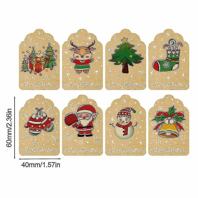 Christmas Gift Tag Stickers Merry Christmas Stickers Labels Roll ...