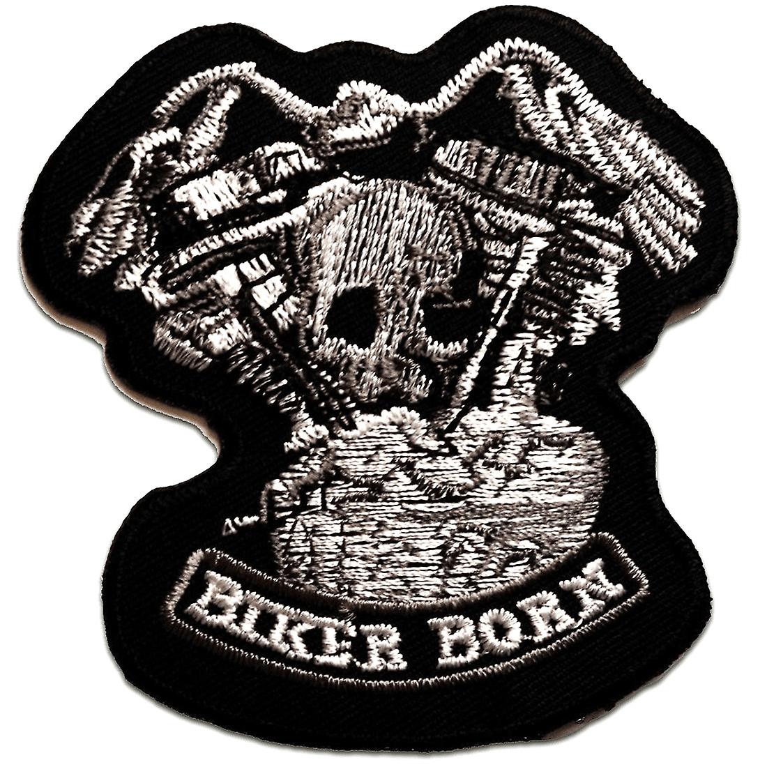 Patch - Biker Born - black - 7,7 x 8 cm - Appliques Patches