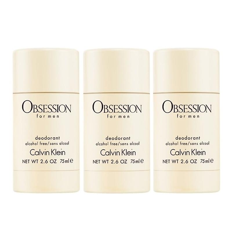 3-Pack Calvin Klein Obsession für Männer Deostick 75ml