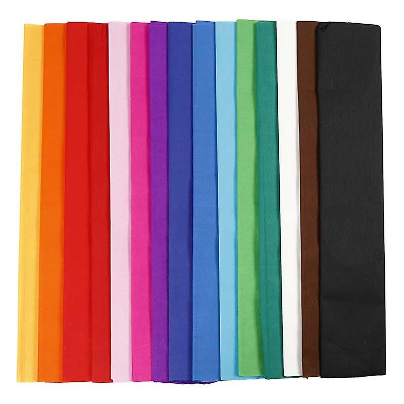 Multicolored crepe paper 2,5 m x 50 cm - 15 sheets