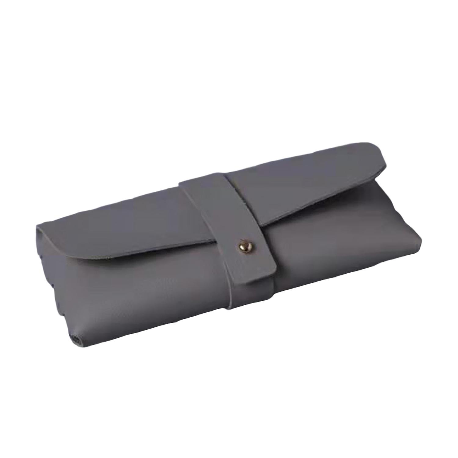 Glasses Case Scratch-resistant Large Capacity Space-saving Soft Flocked Lining Protective Faux Leath