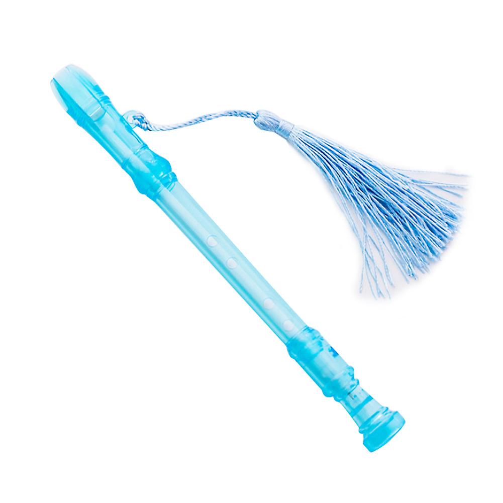 Creative Flute Shaped Gel Ink Pen School Office Writing Stationery Students Gift (Blue)