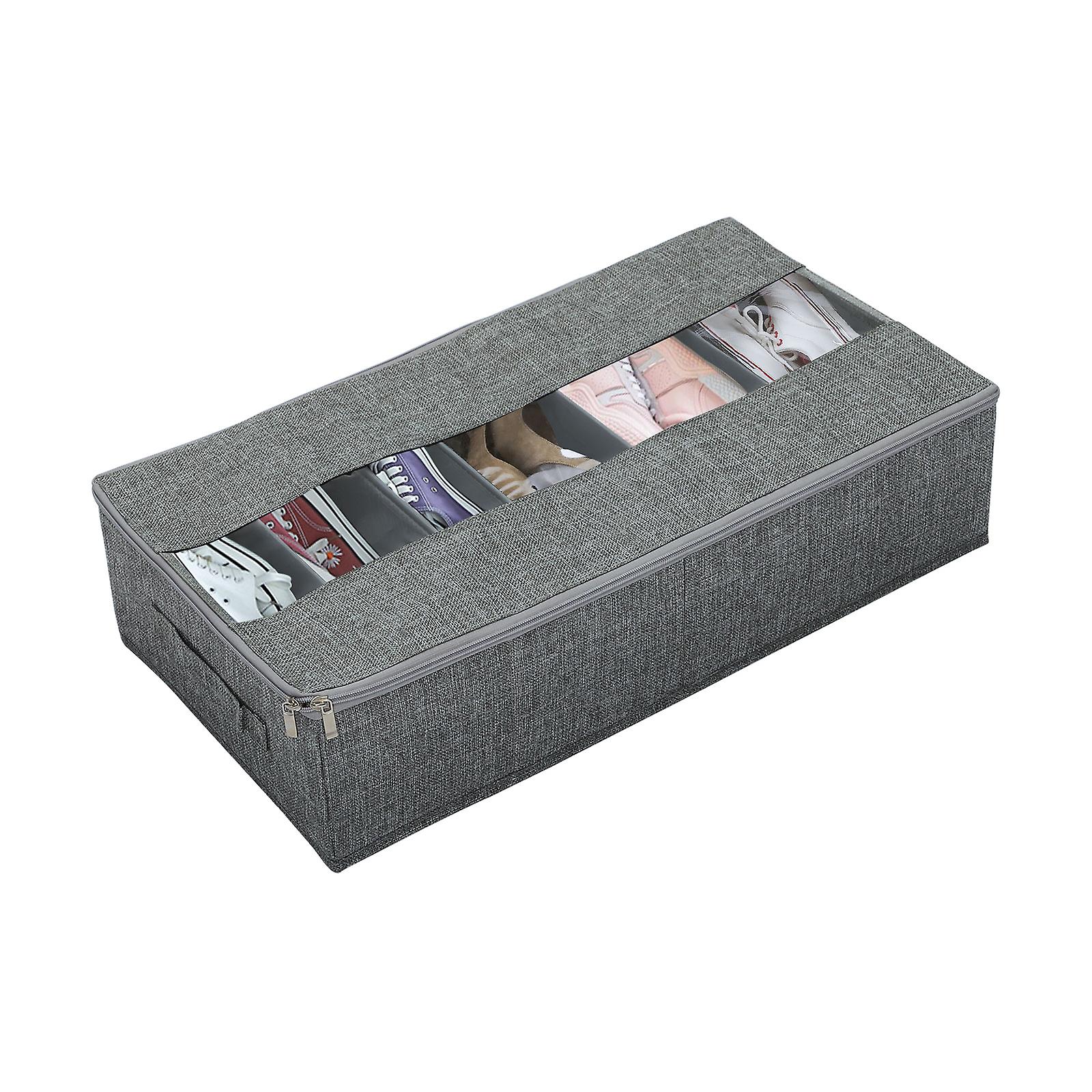 Washable Cotton Linen Six Grid Shoe Box