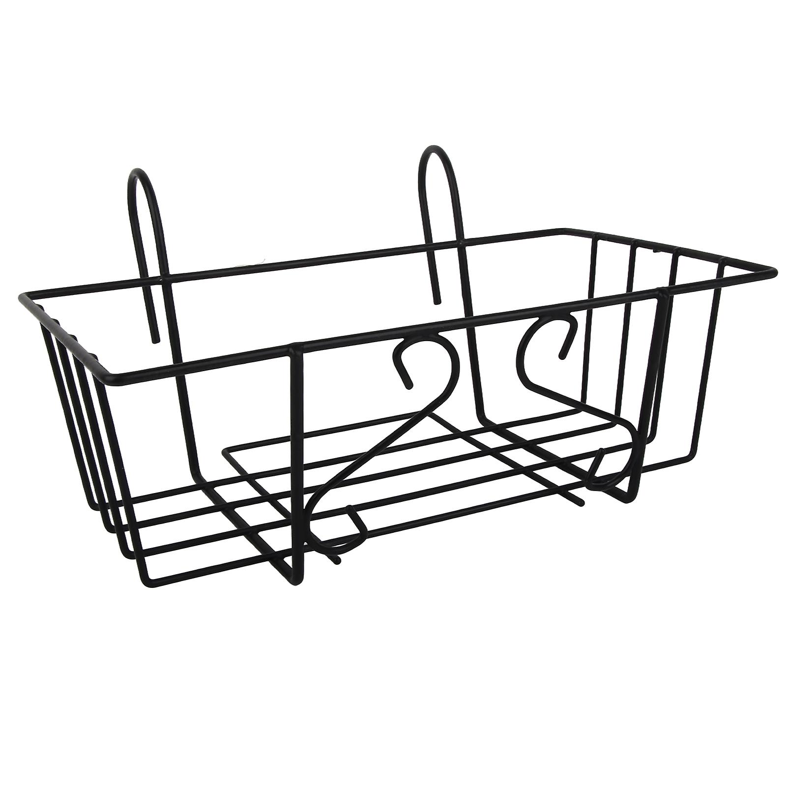 Rectangular Flower Pot Rack Balcony Plant Stand Railing Flower Pot Holder
