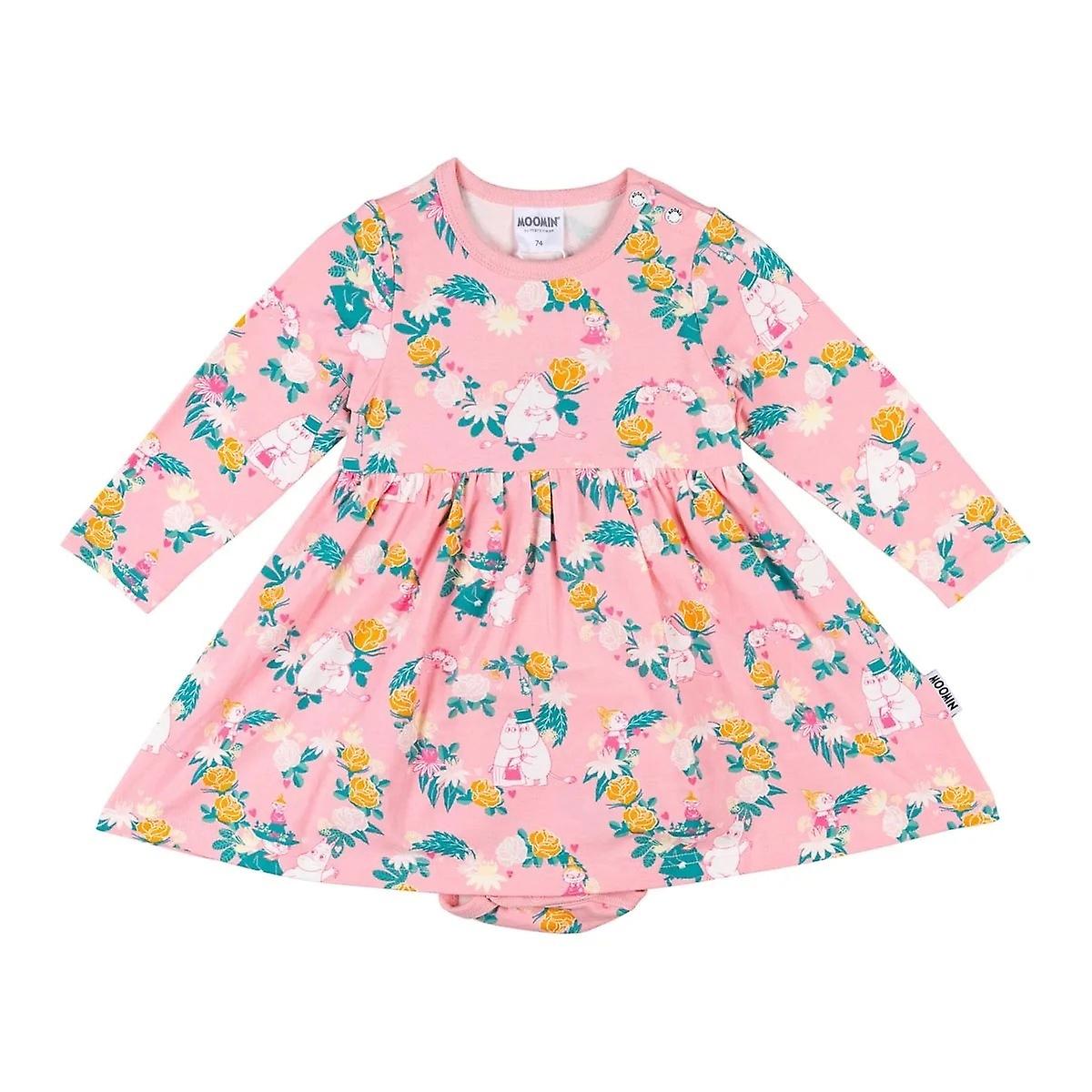 Mumin Hjärtevän-bodyklänning rosa