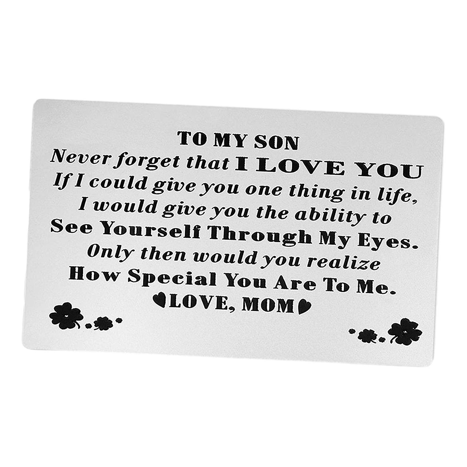 Wallet Insert Card, Mother's Day Greeting Card, Durability Keepsake, Greeting Card, for Valentine's Day