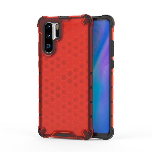 Huawei Nova 5 / Pro Transparent Durable TPU  Acrylic Case - Red