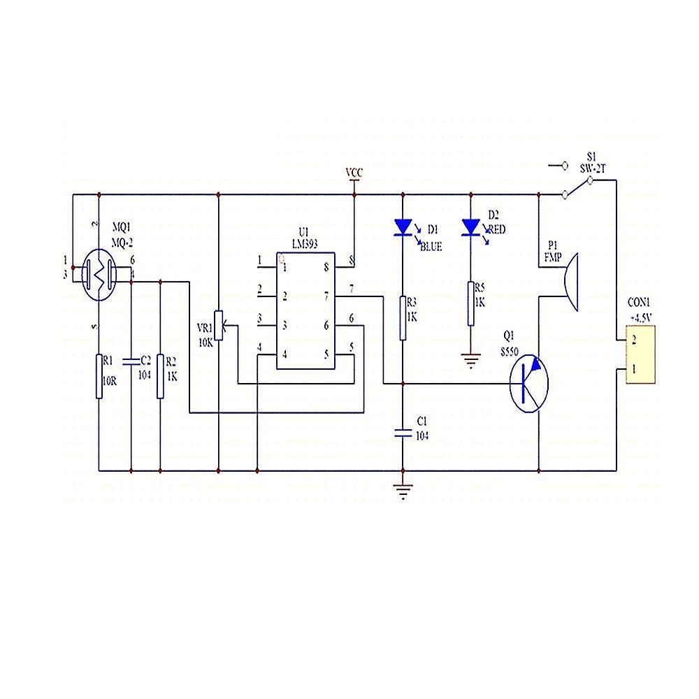 Diy Electronic Kit Mq-2 Smoke Gas Alarm Harmful Gas Sensor Alarm Kit Diy Soldering Project For Learning