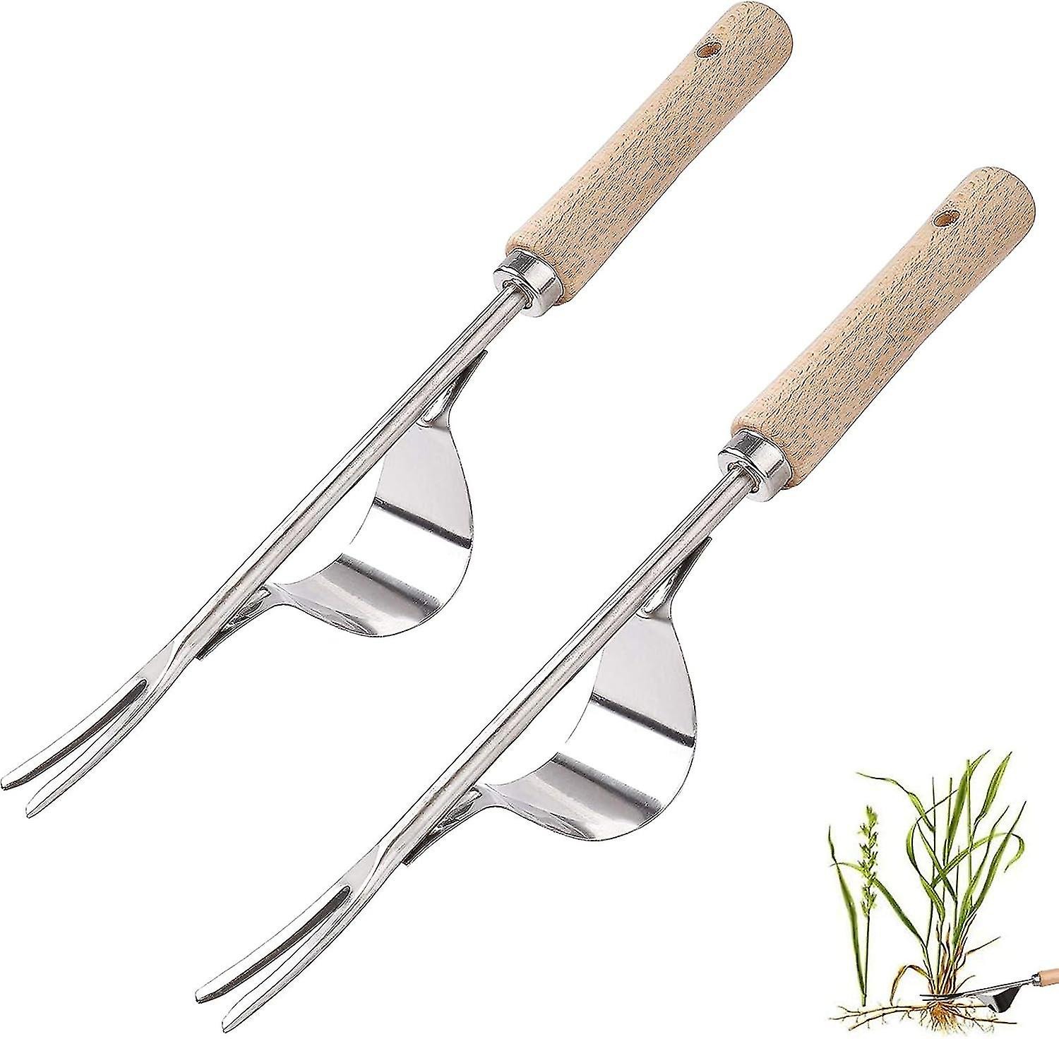 Handmatige onkruidverdelger tuingereedschap roestvrijstalen onkruidverdelger