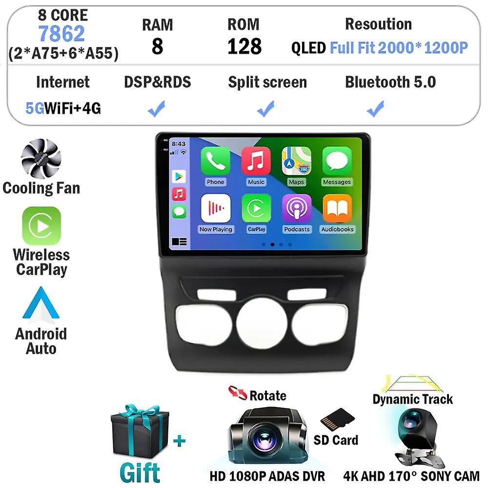Android 13 Car Radio For Citroen C4 2 B7 2013 2014 2015 2016 Multimedia Video Player Stereo Navigation Gps Wireless Carplay Auto