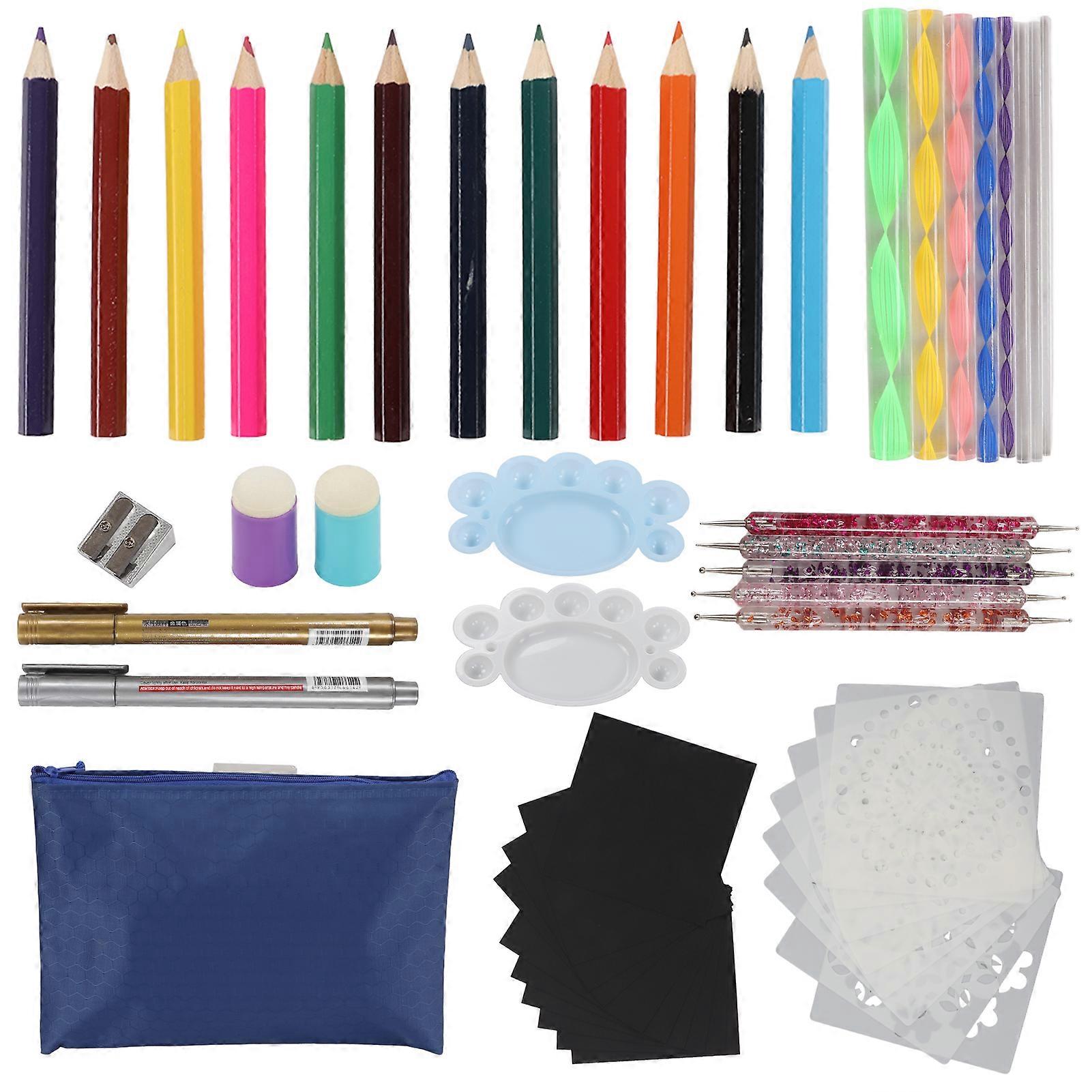 50pcs Mandala Dotting Tools Painting Kit Multi Purpose Complete Tools Rock Dot Paint Stencils Tool Set For Diy Crafts